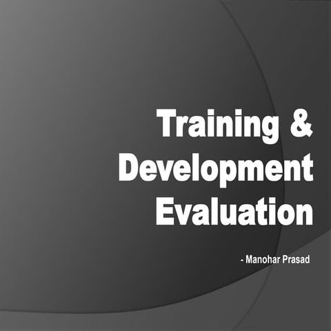 Training & development evaluation