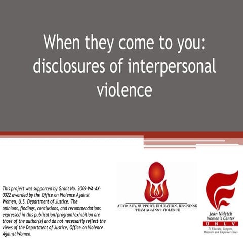 Training disclosure 11 29-10