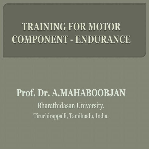 Mean and Methods of Endurance Development