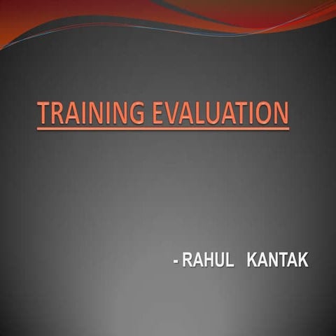 Training Evaluation