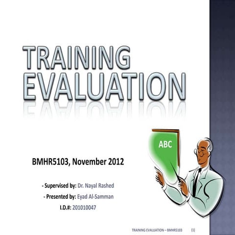 Training evaluation