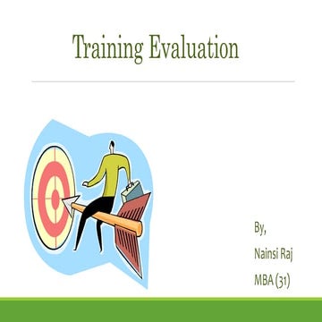 Training evaluation