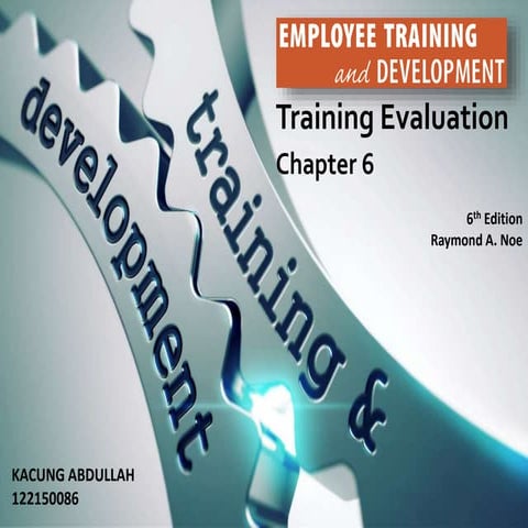 Chapter 6, Training Evaluation 