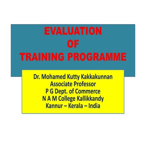 Training evaluation