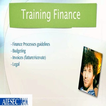 Training finance AIESEC Padova
