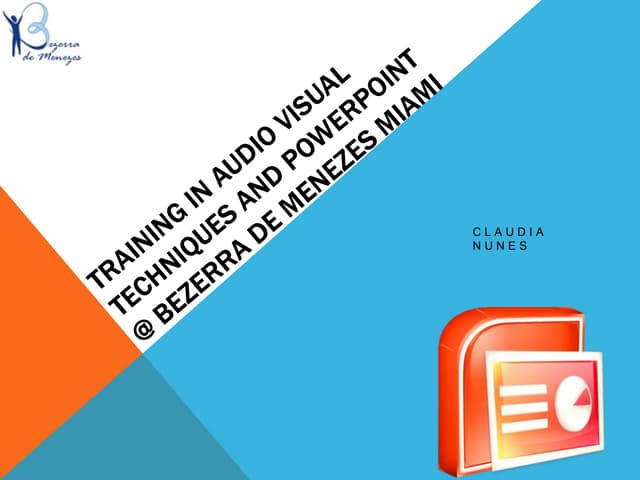 Training in audio visual techniques and powerpoint class 3
