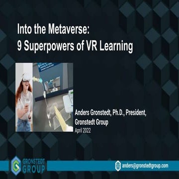 Into the Metaverse: 9 Superpowers of VR Learning