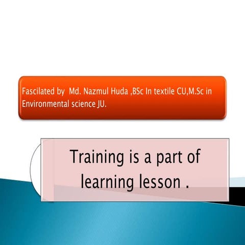 Training manual for cutting section