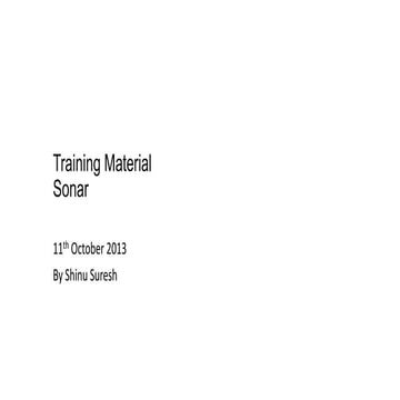 Training material   sonar v1