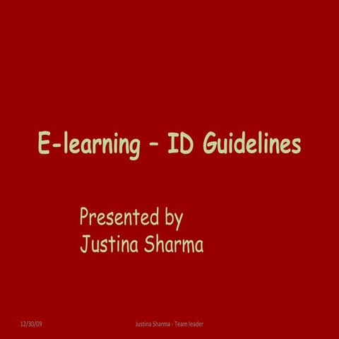 E Learning Objectives