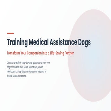Training Medical Assistance Dogs Transform Your Companion Into a Life ...