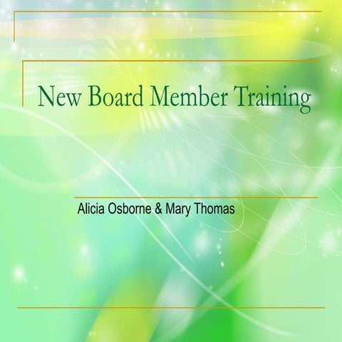 Training nahc board