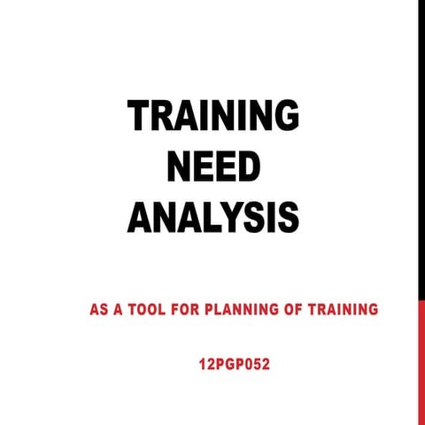 Training Need Analysis
