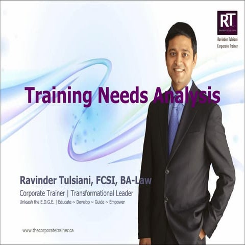 Training Needs Analysis By Ravinder Tulsiani