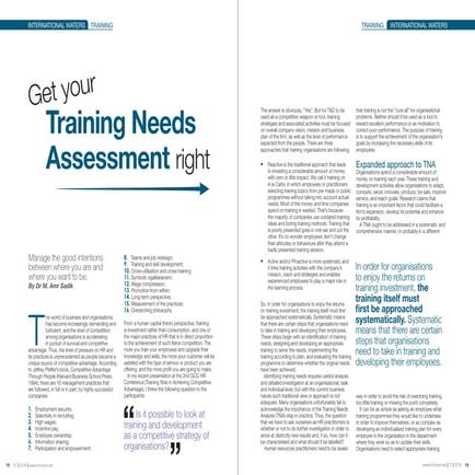 Training needs assessment