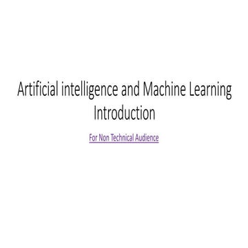 AI and ML Training for non technical