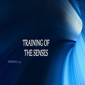 Training of the senses