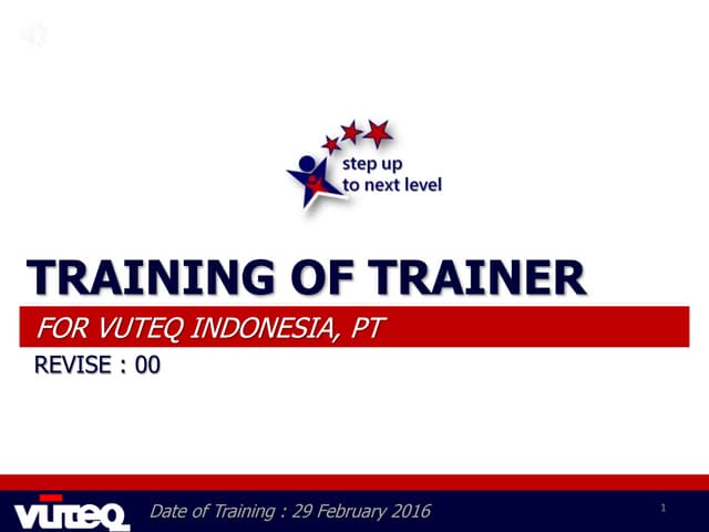 Training of trainer
