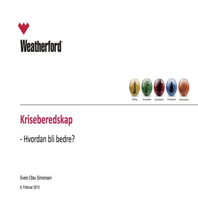 Trainingportal #hms2013   kriseberedskap - hvordan bli bedre - weatherford - ...
