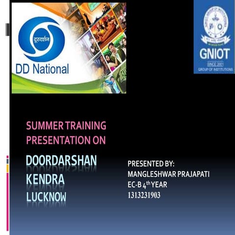 summer training,doordarshan kendra lucknow