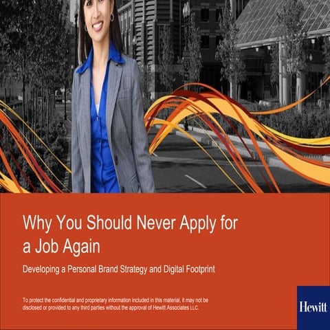 Why You Should Never Apply for a Job