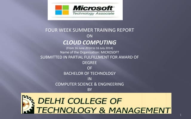 Cloud Computing Training Presentation 