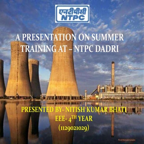 NTPC,Dadri Training presentation