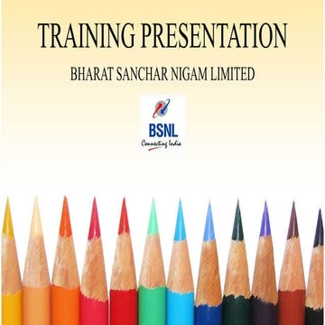 BSNL Internship presentation for Electrical and Electronics