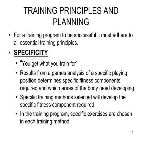TRAINING PRINCIPLES AND PLANNING powerpoint.ppt