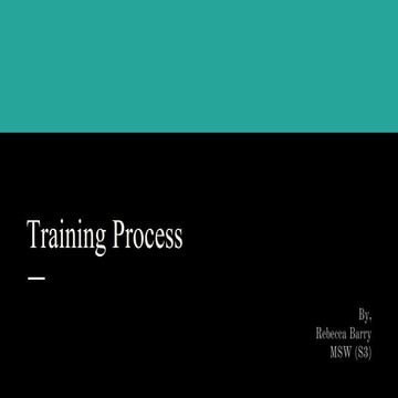Training process