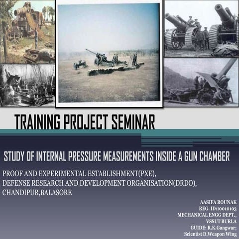 Barrel pressure measurements inside a gun chamber
