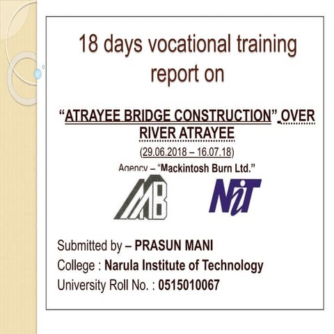 Training report - RCC Bridge