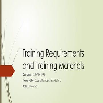Training Requirements and Training Materials.pptx