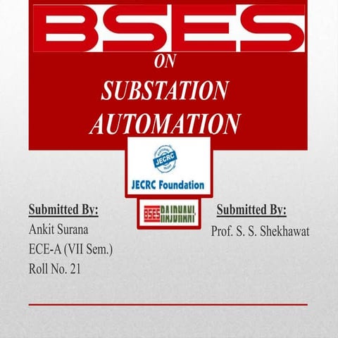 PPT on Substation Automation through SCADA