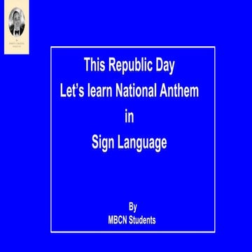 National Anthem in Sign Language by MBCN Students | PPT
