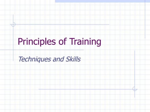 Training Skills