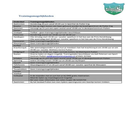 Trainingsmogelijkheden V2