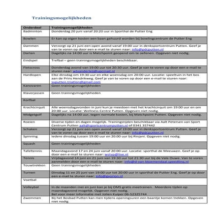 Trainingsmogelijkheden (4)