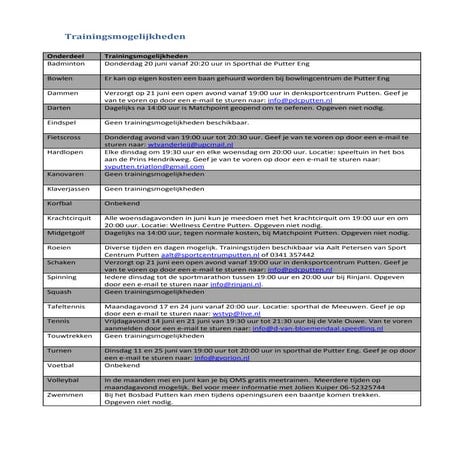 Trainingsmogelijkheden (5)