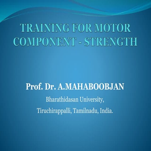 Mean, Methods and Development of Strength Training