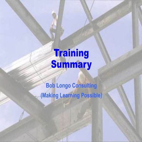 Training summary   blc