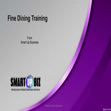 Smart Up Business fine dining Training