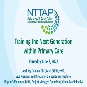 Training the Next Generation within Primary Care