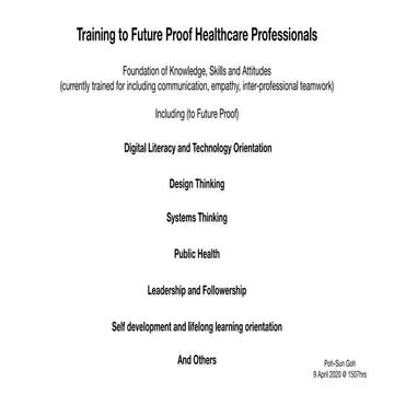Training to future proof healthcare professionals