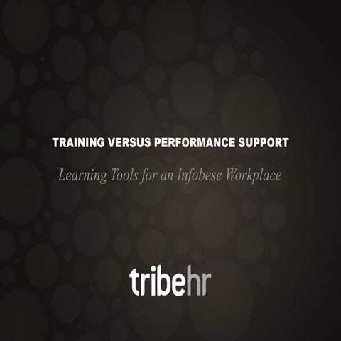 Training versus performance support