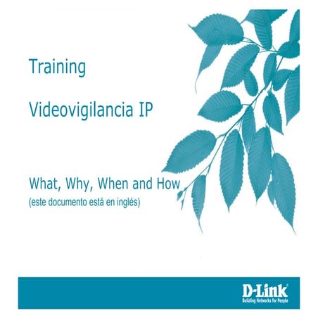 Training Videovigilancia IP: What, Why, When and How