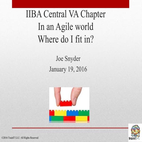 Where does the BA fit in the Agile world?