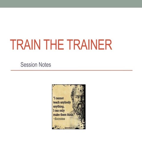 Train the trainer