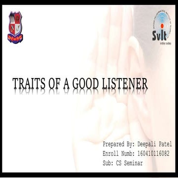 Traits of a good listener