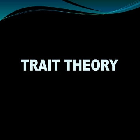 Trait theory